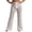 White, variant on Bibifish Womens Pants Wide Leg Flare Style Hollow Out Knit Long Pants Night Club Party Comfortable Daily Wear Trousers With Pockets