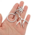 thumbnail image 5 of Raindrops Holiday Themed Antler Key Chain Silver 1Pack Decorative Accessory, 5 of 6