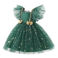 thumbnail image 4 of Vestido de baile de estrella de Navidad para niña, vestido de princesa para fiesta de carnaval, manga voladora de lujo, 2024 Original, 4 of 5
