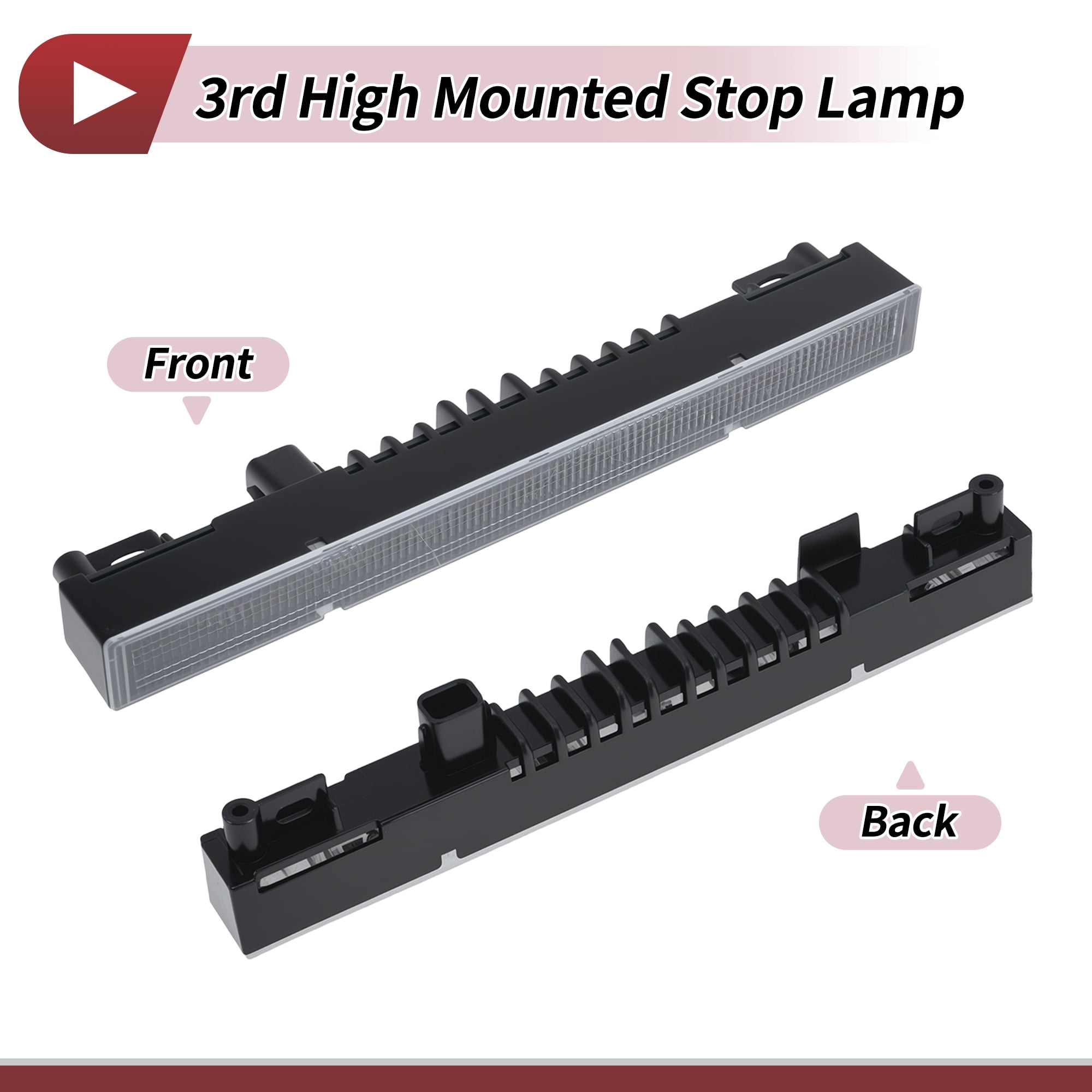Unique Bargains LED Third Brake Light Black ["for Nissan Note 2014-2019 26590-AC50A"]