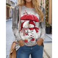 thumbnail image 1 of Jersey de manga larga con estampado navideño para mujer, ropa deportiva, Top informal, microelástico, Otoño e Invierno, 1 of 4