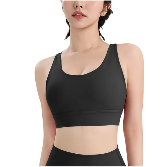 Uaswgudfs Women’s Comfortable Basic Cotton Blend Short Tank Top Lounge Racerback Sports Bra