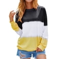 thumbnail image 2 of Xuanfei Women Casual Long Sleeve Round Neck Colorblock Sweatshirts, 2 of 6