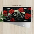 thumbnail image 2 of Skulls and Roses Front License Plate, Metal License Plate, Funny Standard Plates Personalized Novelty Decorative For Men/Women/Boys/Girls Car 6×12 Inch, 2 of 6