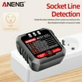 thumbnail image 4 of ANENG Outlet Tester Fast Detection Socket Tester Receptacle Leakage Polarity Ground Line Automatic Electric Circuit Polarity Voltage, 4 of 7