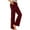 Wine, variant on Ohufall Women's Casual Sweatpants Fashion Solid Color Elastic Waist Trousers Loose Lightweight Workout Pants with Pockets