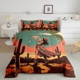 thumbnail image 3 of Feelyou Hippie Princess Teens Bedding Comforter Set, Vintage Western Cactus Plant Twin Comforter Sets, Kawaii Cowgirl Cowboy Reversible Bedding Set, Super Cozy Room Decor, 2 Pieces, 3 of 9