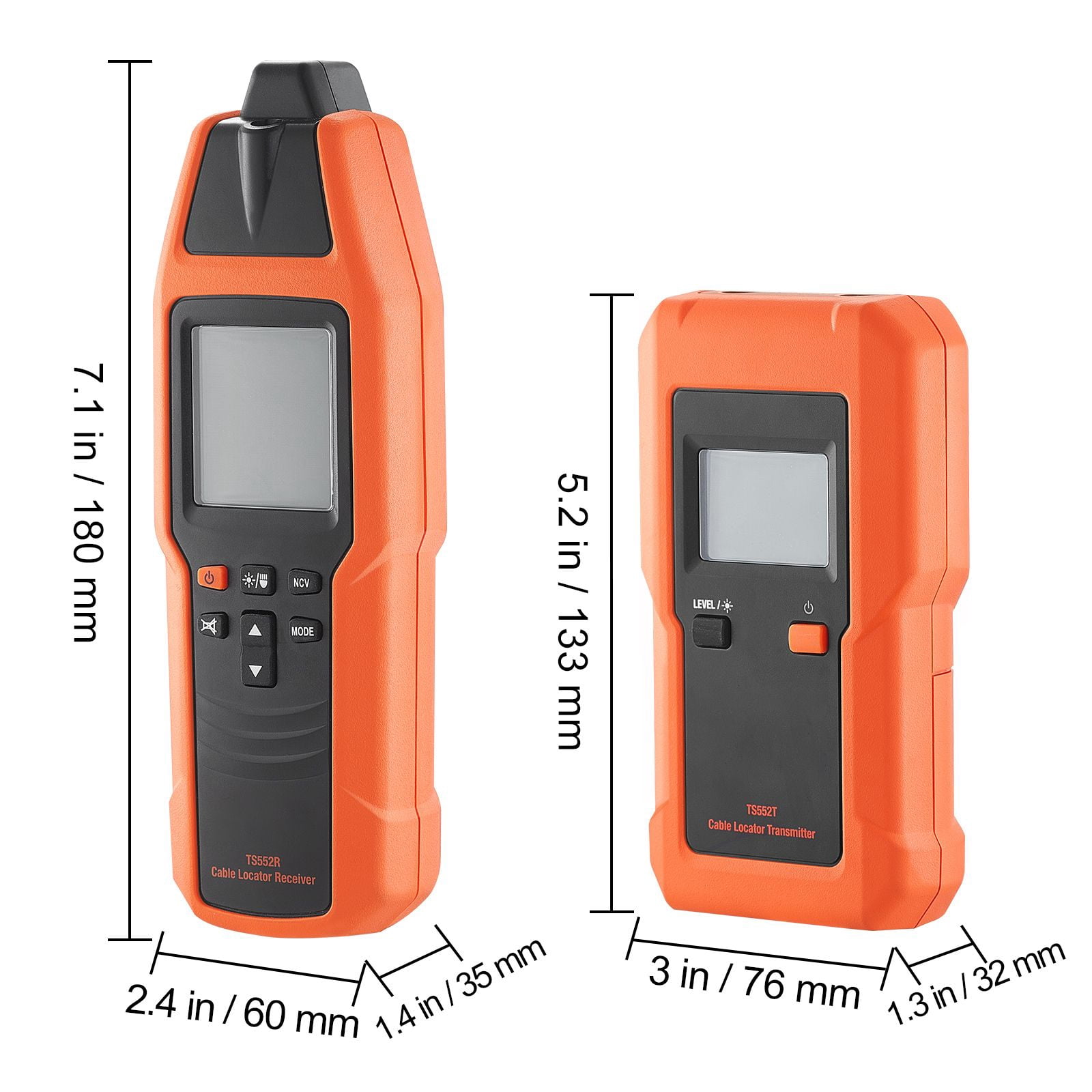 Underground Cable Locator Non-Energized Wire Detector, Dual Detection Modes Accurate Wire Tracer, for Buried Cables Wires Pipes Landscaping