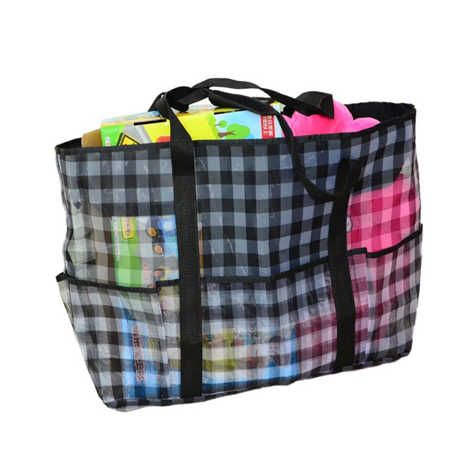 Beach Tote Bag Mesh Large Capacity Breathable Shoulder Tote Bag Toiletry Bag