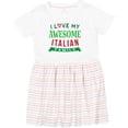 thumbnail image 3 of Inktastic Italy Love My Awesome Italian Family Girls Toddler Dress, 3 of 5