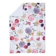 thumbnail image 6 of Lambs & Ivy Secret Garden Ultra-Soft Fleece/Minky Floral Baby Blanket, 6 of 7