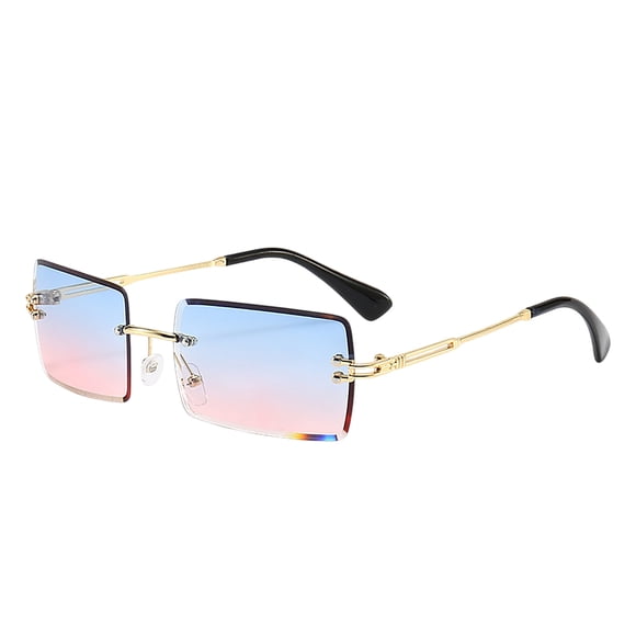 Hearth & Gear Fashion Rimless Rectangle Sunglasses For Women Men Square Glasses 400 Eyewear Unisex Rain Glasses Glasses for Women Yfz450r Exhaust Skydive Goggles Youth Side by Side Gear for Kids Dirt