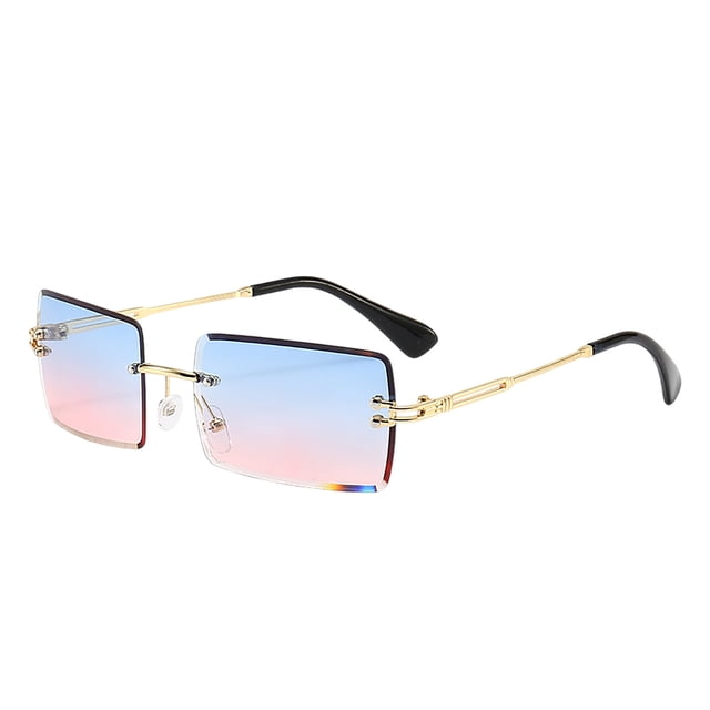 Fashion Unisex Rimless Rectangle 4 Eyewear For Outdoor Cycling And Sports
