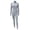 Grey, variant on Flare Leg Jumpsuits for Women, Women's Fashionable Solid Color Elastic High Neck Zipper Embroidered Tight Fitting Jumpsuit for Spring Autumn Seasons M White