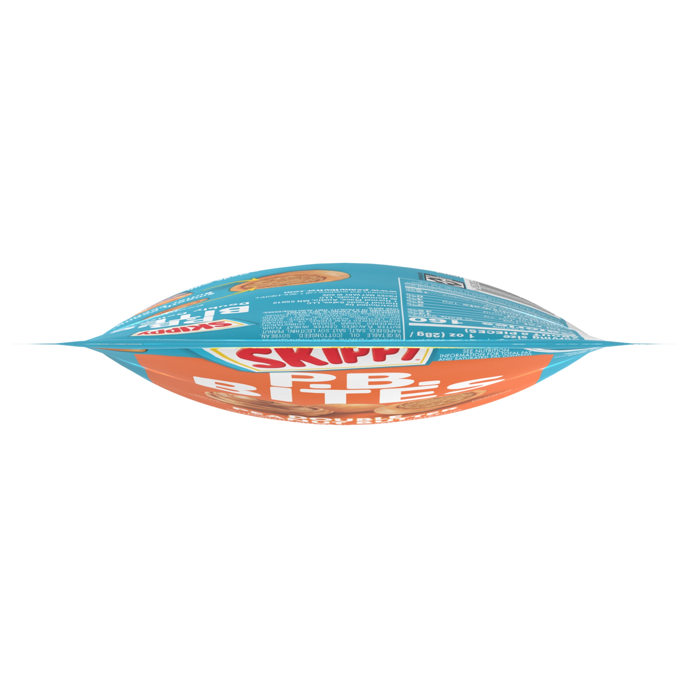 SKIPPY PB Bites Double Peanut Butter Snack, Shelf-Stable, 6 oz Resealable Plastic Pouch