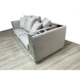 thumbnail image 6 of Eros 3pc Velvet Material Living Room Collection in Silver, 6 of 12