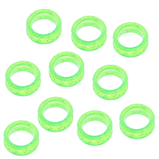 10X Barber Hair Scissors Finger Rings Grips Inserts 2.2 cm Green