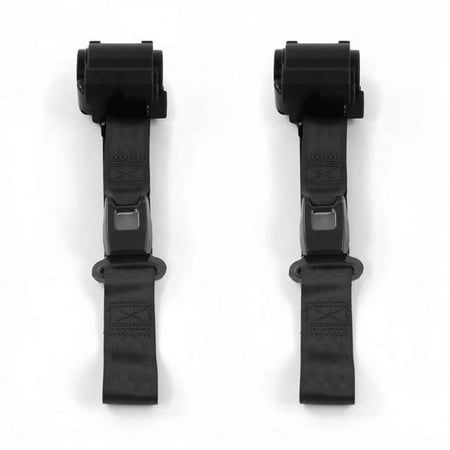 Standard 2 Point Black Retractable Bucket Seat Belt Kit with 2 Belts for 1981-1993 Chevy Truck S10
