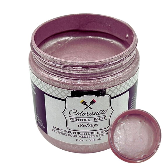 Colorantic | Furniture ROSE GOLD METALLIC Chalk Paint | Arts and Craft DIY Projects (8 oz)