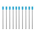 thumbnail image 1 of MengRan Recambios para bolígrafo de 2,75 pulgadas, recambio estándar para bolígrafo D1 (quita el sombrero azul), recambio de metal (tinta azul, paquete de 10), 1 of 4