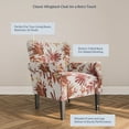 thumbnail image 4 of BELLEZE Accent Chair Armchair for Living Room - Allston (Red Floral), 4 of 7