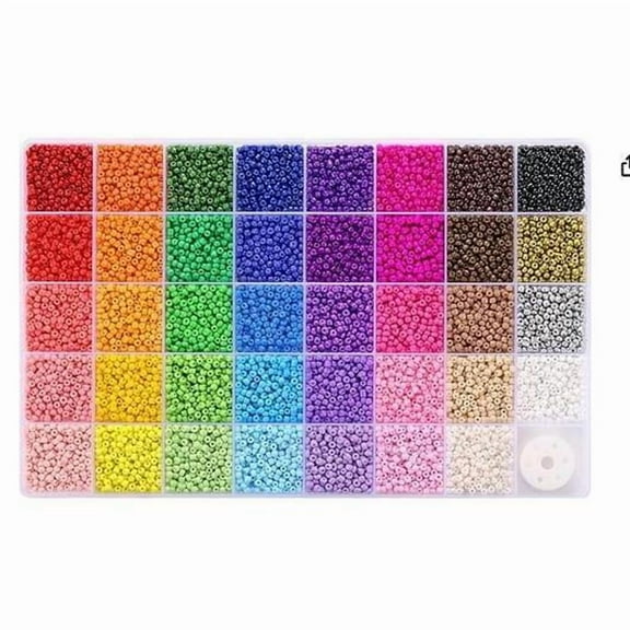 9600pcs Glass Seed Beads, 39 Colors 3mm Beads With Elastic String Jewelry Making Kit For Diy Jewellery And Art Crafts, Birthdays, Parties, Holidays