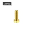 thumbnail image 3 of Unique Bargains Brass Hex Bolts, 3/8-16x1' 2 Pack Fully Thread Grade 4.8 Machine Screws, 3 of 4