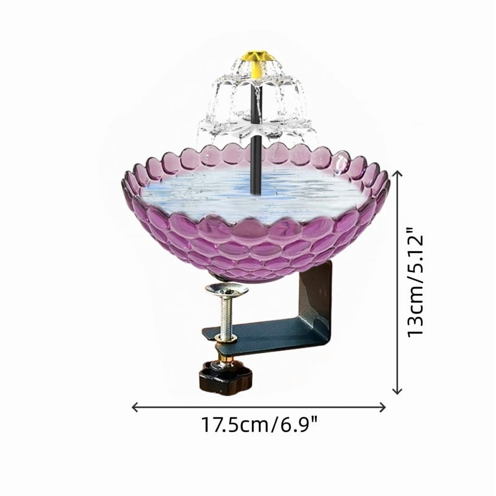 Virelaxpo Mini Solar Powered Bird Bath with Water Fountain for Outdoor Garden Yard Patio Decoration Solar Bird Bath Basin Attracts Wild Birds to Your Backyard