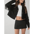 thumbnail image 4 of Vestes à Franges pour Femmes Automne 2025 Mode Frange Moto Courte, 4 of 10
