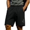 thumbnail image 3 of Afuyipoi ​Men's Athletic Shorts with Zipper Pockets, Quick Dry 4-Way Stretch Performance Training Shorts, Elastic Waist Summer Gym Shorts, Sizes L-5XL Black Size XL, 3 of 8