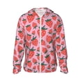 thumbnail image 2 of Lsque Cartoon Strawberry UPF 50+ Lightweight Sun Protection Men's Women's Long Sleeve Shirt, Hoodie Performance -Medium, 2 of 9