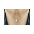 thumbnail image 4 of JewelersClub 2.00 Carat T.G.W. Green Amethyst And Black Diamond Accent Sterling Silver Pendant, 18", 4 of 4