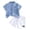 Z179-Blue, variant on Toddler Boy Clothes 18-24 Months Boys Short Sleeve Casual Stripe Prints Tops Holiday T Shirt Short Pants Suit,Size 9-12 Months