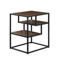 thumbnail image 3 of Pemberly Row Table d'Appoint Contemporaine en Métal et Bois 16 Pouces - Noyer Foncé, 3 of 5