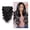 8inches 1PC, variant on 8PCS Clip in Hair Extensions Long Wavy Black Hair Extensions Thick Hairpieces Human Hair Double Weft Brazilian Remy Human Hair 8A Clip in Extensions for Women