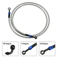 thumbnail image 4 of Ofertas Únicas Universal AN3 28 90 Grado M10 Manguera de Freno Línea Trenzada de Motocicleta Tubo 180cm Tono Plateado 1 Juego, 4 of 7