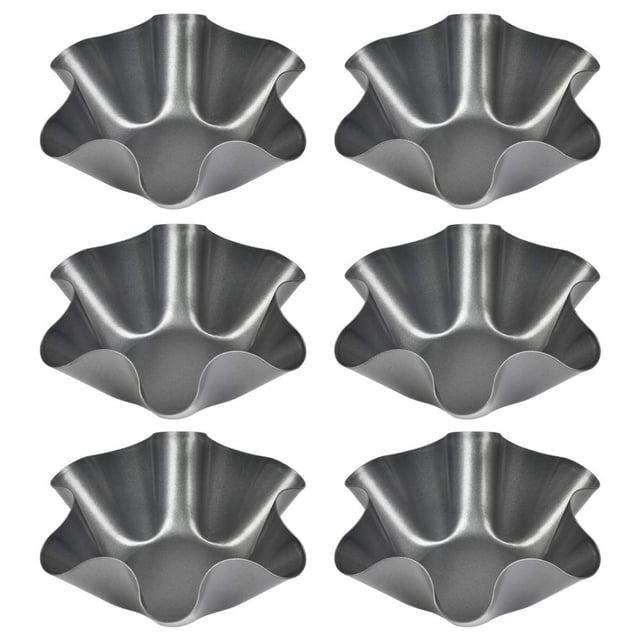 FOCCTS 6 paquetes de moldes para tortillas, antiadherentes, para taco, ensalada, sartenes, para hacer conchas de tortilla de acero extragrueso, 6 pulgadas