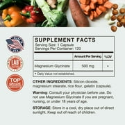 VHC Magnesium Glycinate Supplement 500mg High Absorption Chelated Formula 120 Capsules