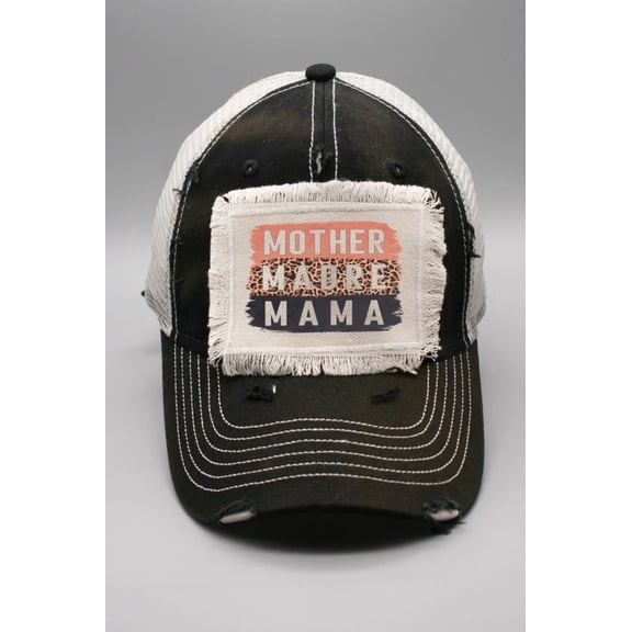 Mother Madre Mama Block Patch Trucker Hat