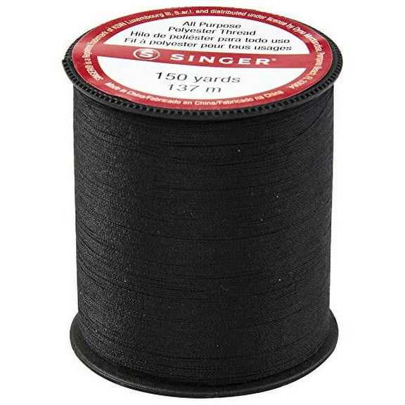 Singer Polyester All Purpose Thread, Black (3 pack)