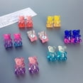 thumbnail image 4 of Jiaroswwei Fashion Women Candy Color Cartoon Gummy Bear Ear Stud Earrings Jewelry Gift, 4 of 8