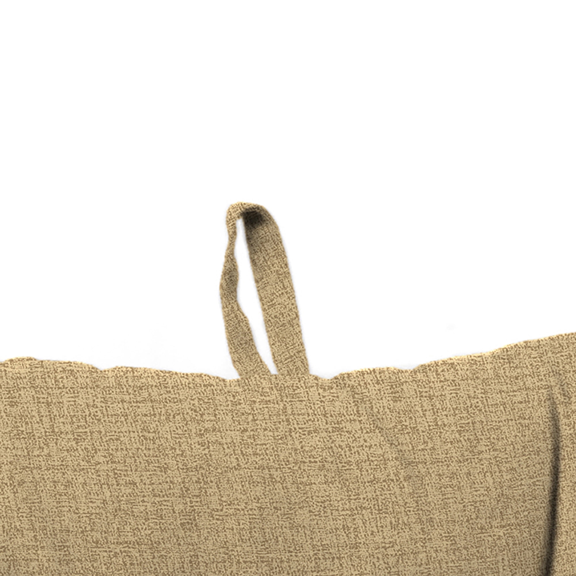 Jordan Manufacturing 38" x 21" McHusk Birch Beige Crosshatch Rectangular Outdoor Chair Cushion with Ties and Hanger Loop