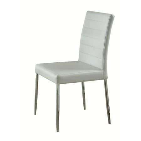 4 Chairs Coaster - Coaster Company Vance Dining Chair Set of Four, Chrome