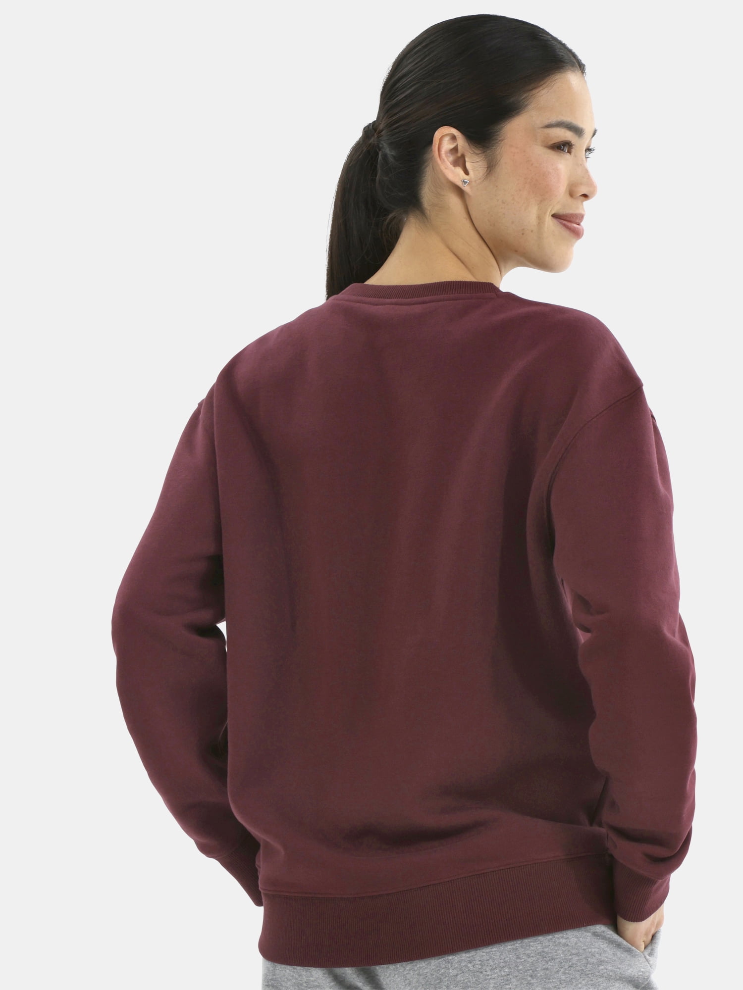 Athletic Works Women's Fleece Sweatshirt with Long Sleeves, Sizes XS-XXXL