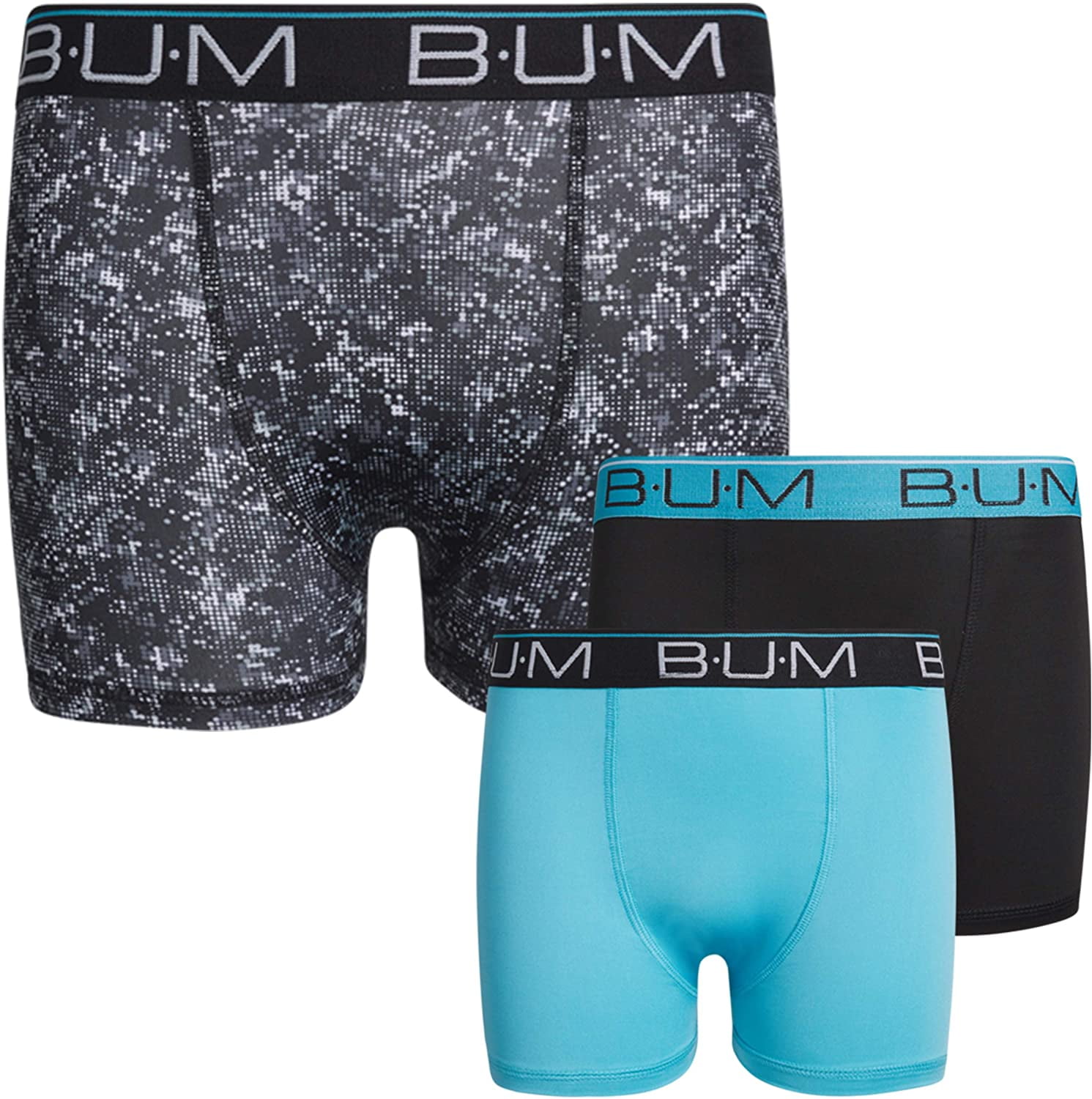 Size: 8-18 Equipment Boys’ Underwear B.U.M 3 Pack Performance Boxer Briefs