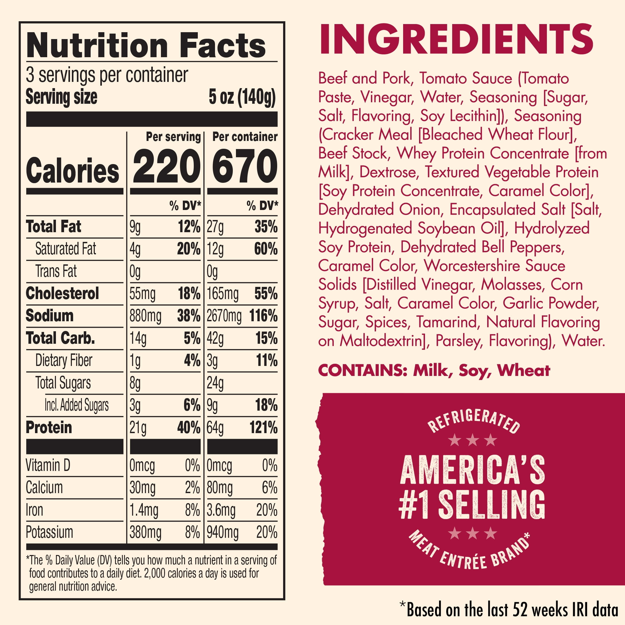 Buy Hormel Square Table Meatloaf with Tomato Sauce Refrigerated Entrée