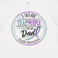 thumbnail image 4 of Inktastic Suicide Prevention- I Wear Teal and Purple for My Dad Boys or Girls Baby T-Shirt, 4 of 5