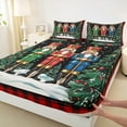 thumbnail image 3 of Feelyou Kawaii Nutcracker Queen Sheet Sets, Christmas Festival Flat Sheet, Cartoon Royal Guarder Queen Fitted Sheet, Super Cozy Room Decor,4-Piece, 3 of 7