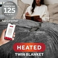thumbnail image 2 of Electric Wi-Fi Connected Loftec Electric Heated Blanket, 10 Heat Settings, 10-Hour Auto Off, Fast Heating, Smart Heating Blanket, Voice & Wired Controller, Night Fog Grey, Twin, 84" x 62", 2 of 10