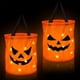 thumbnail image 3 of Yuarrent Cubo reutilizable para dulces de Halloween con bonito estampado de calabaza a largo plazo hecho de cesta de poliéster para Halloween Kits de decoración para fiestas naranja rojo 2, 3 of 6